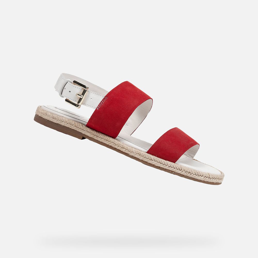 Geox Sandals Red/White Kolleen - Geox Womens Shoes - GWZIOP895